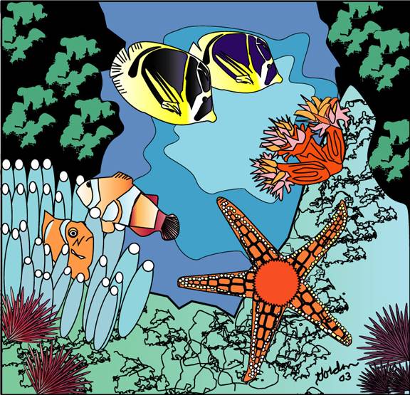 Undersea kingdom using Illustrator