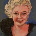 Marilyn Monroe-rough pastel on paper board-