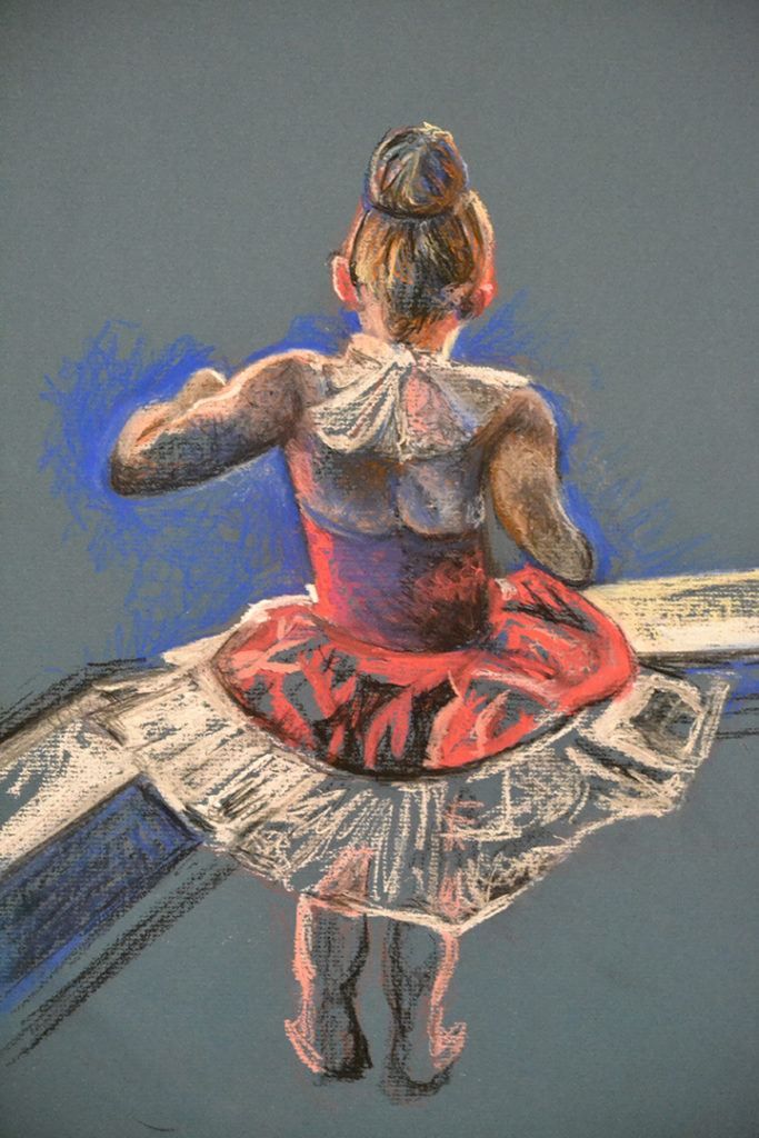 Ballet Dancer pastel on paper