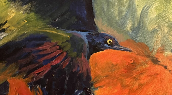A Disturbance of Birds Oil on Canvas