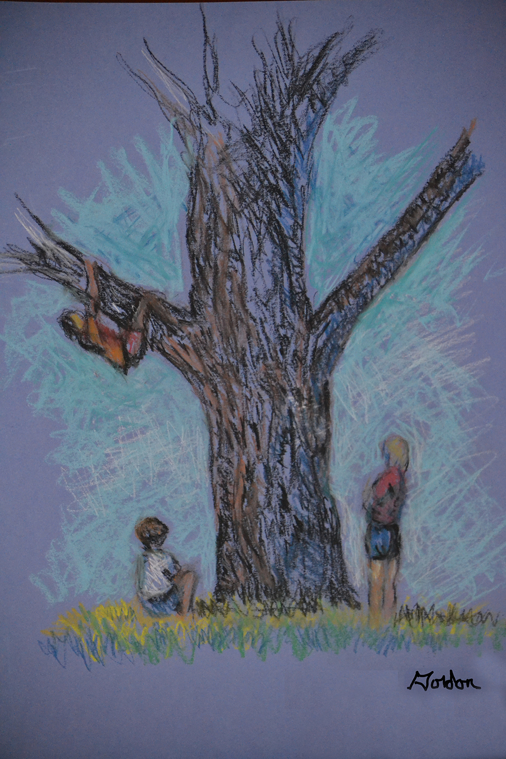 Kids Climbing a Tree